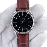 Black Roman Dial Brown LEATHER
