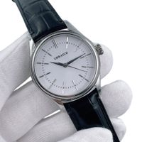 Silver Dial Black LEATHER