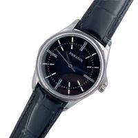 Black Roman Dial Black LEATHER