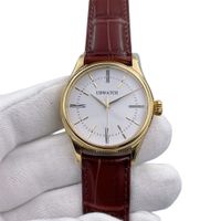 Yellow CASE Roman Dial Brown strap