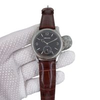 Black dial+brown strap