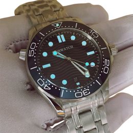 jason007 U1 Upgraded Luxury O1 Automatic Mechanical Colors Glass Back Stainless Steel Case Steel Strap Mens Watches Wristwatches SEA 300