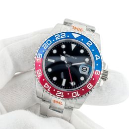 Jason007 U1 ST9 Watch Stainless Pepsi Steel Bezel Luxury Mens Mechanical Automatic Movement Adjustable Self-winding Men Watches Wristwatches