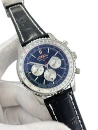 Breitling Navitimer B01 Chronograph 46 Seiko vk64 Movement Quatz Stainless Steel Mens Watch Stainless Steel Silver