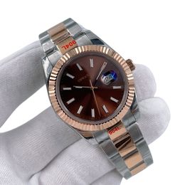 U1 Upgraded ST9 NEW Oyster Strap Two Tone Chocolate Automatic Mechanical 41MM Size Mens Watch Stainless Steel Bezel Sapphire Glass Rolesor