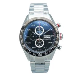 TAG HEUER Carrera Calibre 16 Chronograph Day Date Quartz Stainless Steel Men's Watch Stainless Steel Case Silver Case New Black Case