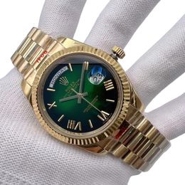U1 Rolex Day Date 40MM Yellow Gold Case Automatic Stainless Steel Watch Bezel Men's Watch Sapphire Glass Case New