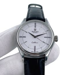 U1 Rolex Cellini Time 39MM Sapphire Glass Automatic Stainless Steel Watch Bezel Men's Watch Sapphire Glass Case New Black Case