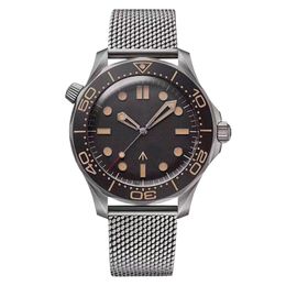 NTTD NEW Watch 42mm No Time To Die Men Watch Automatic Movement Mechanical Montre de luxe Limited James Bond 007 Nato 300M Wristwatches