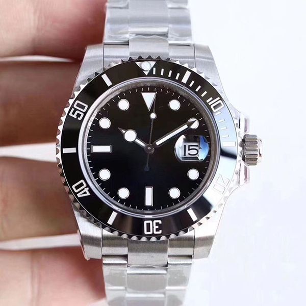 U1 Upgraded Super Lume ST9 Watch Ceramic Bezel Black Sapphire Glass Date Stainless 41mm Automatic Mechanical Stainless Steel Mens Men Wristwatches