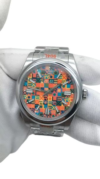 U1 Rolex Oyster Perpetual Automatic Stainless Steel Watch Bezel Men's Watch Sapphire Glass Case New Black Case
