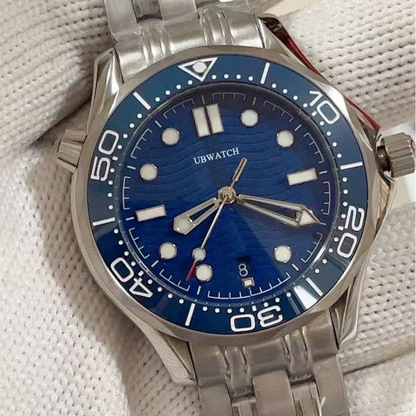 Unique Lumious Wavy Dial Seahorse 40MM Automatic Mechanical Hardlax Mens Watches Wristwatches Designated Watch Of James Bond
