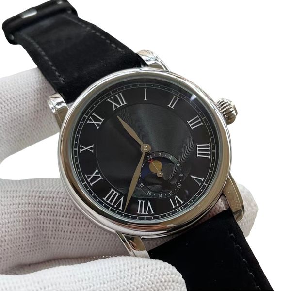 Montblan Star Moon Phase Limited Edition Mens Wristwatches 42MM AUTOMATIC Movement Classic and Elegant Roman Numerals Men's Watches